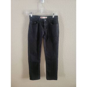 Levi's 502 Men's Black Zip Fly Mid Rise Regular Taper Jeans Size 10R